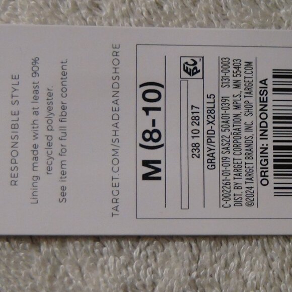 Shade & Shore Gray Extra Cheeky High Leg V-Wire Plunge Women's Swimsuit L XL 18 - Picture 7 of 16